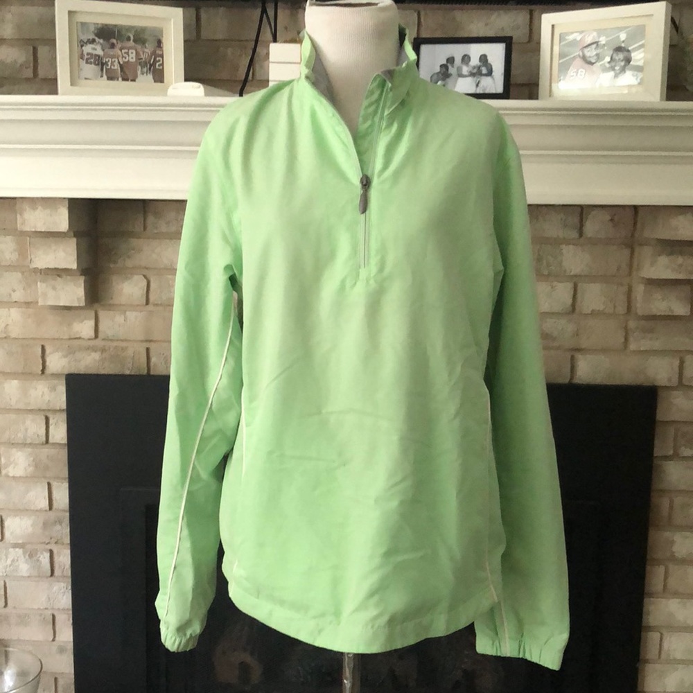 Ativa Golf Light Green Quarter Zip Pullover Jacket size Medium